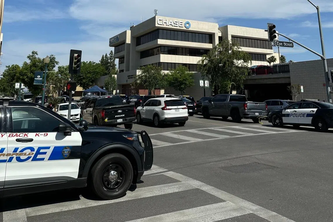 Two people were released after negotiators communicated with the hostage-taker by phone, police said.