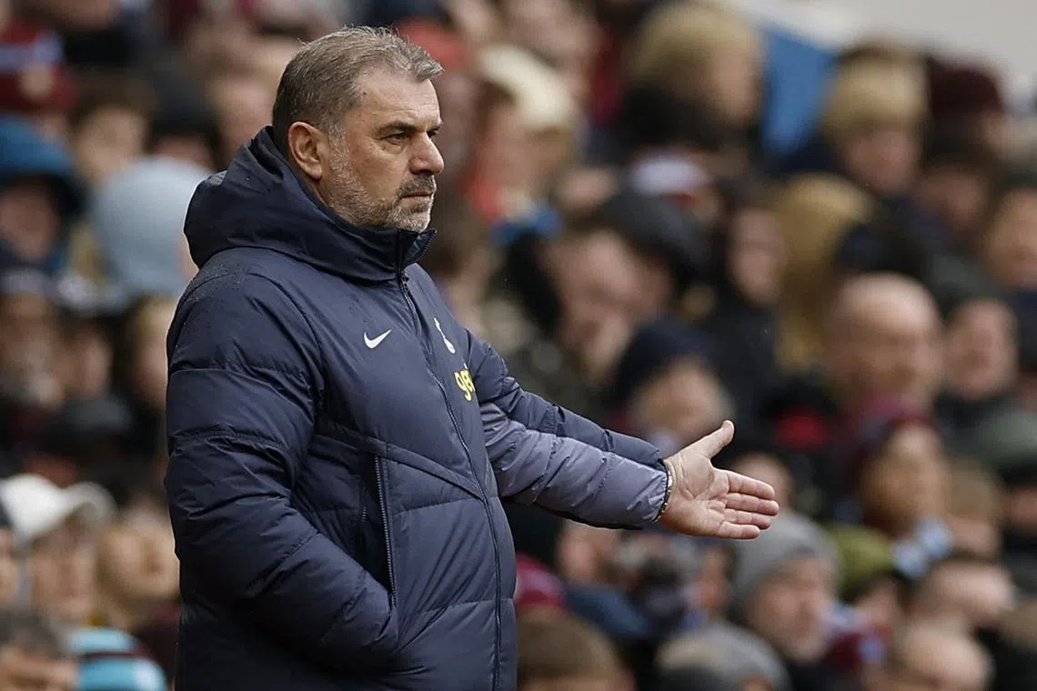 Soccer Football - Premier League - Aston Villa v Tottenham Hotspur - Villa Park, Birmingham, Britain - March 10, 2024 Tottenham Hotspur manager Ange Postecoglou Action Images via Reuters/Jason Cairnduff/File Photo