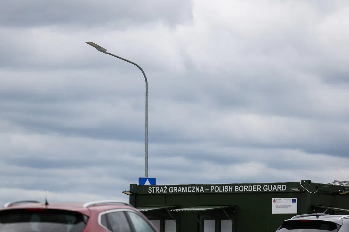 A Polish border guard station is seen at Polish-German border, as temporary controls began on the Polish borders with Germany and Lithuania in an effort to stem what the government says is an increasing number of undocumented migrants, in Slubice, Poland, July 7, 2025. REUTERS/Lisi Niesner