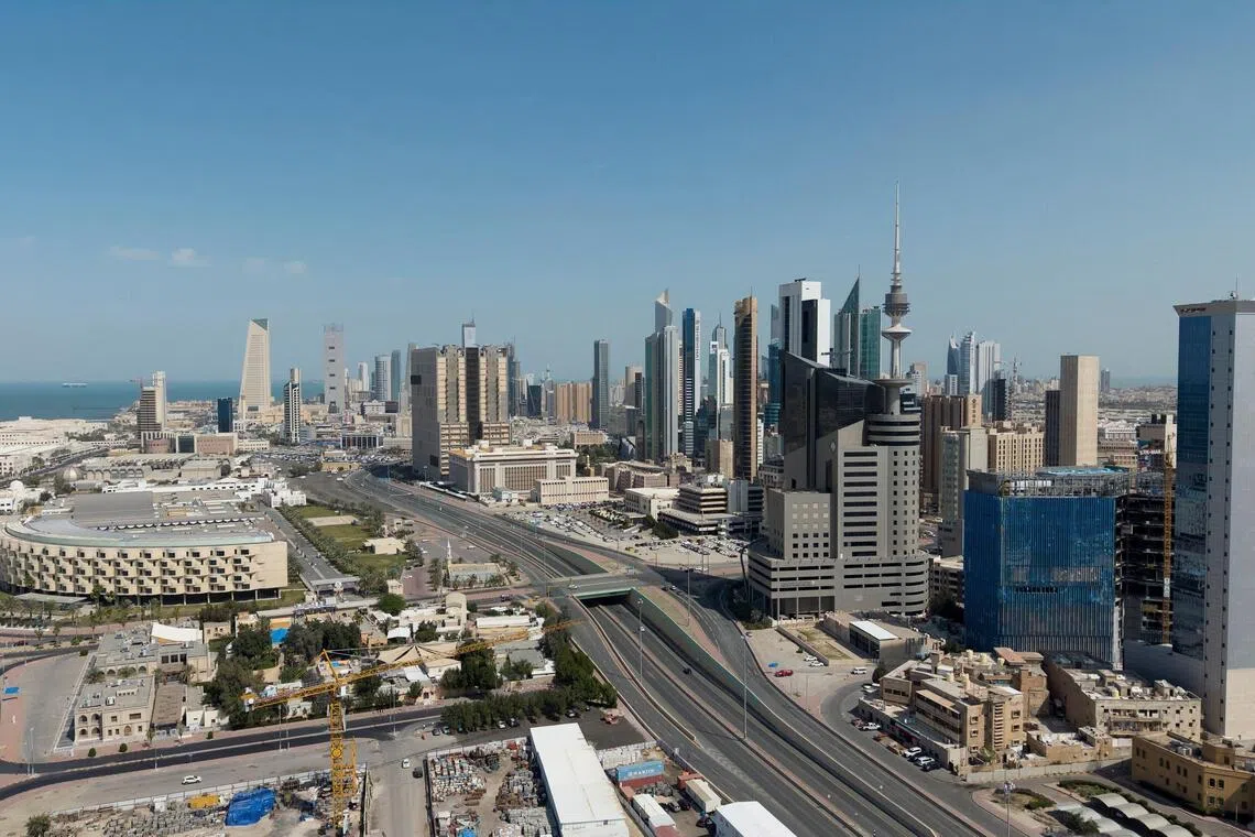A drone view shows Kuwait City, in the aftermath of strikes by Israel and the US on Iran, in Kuwait, on Feb 28.