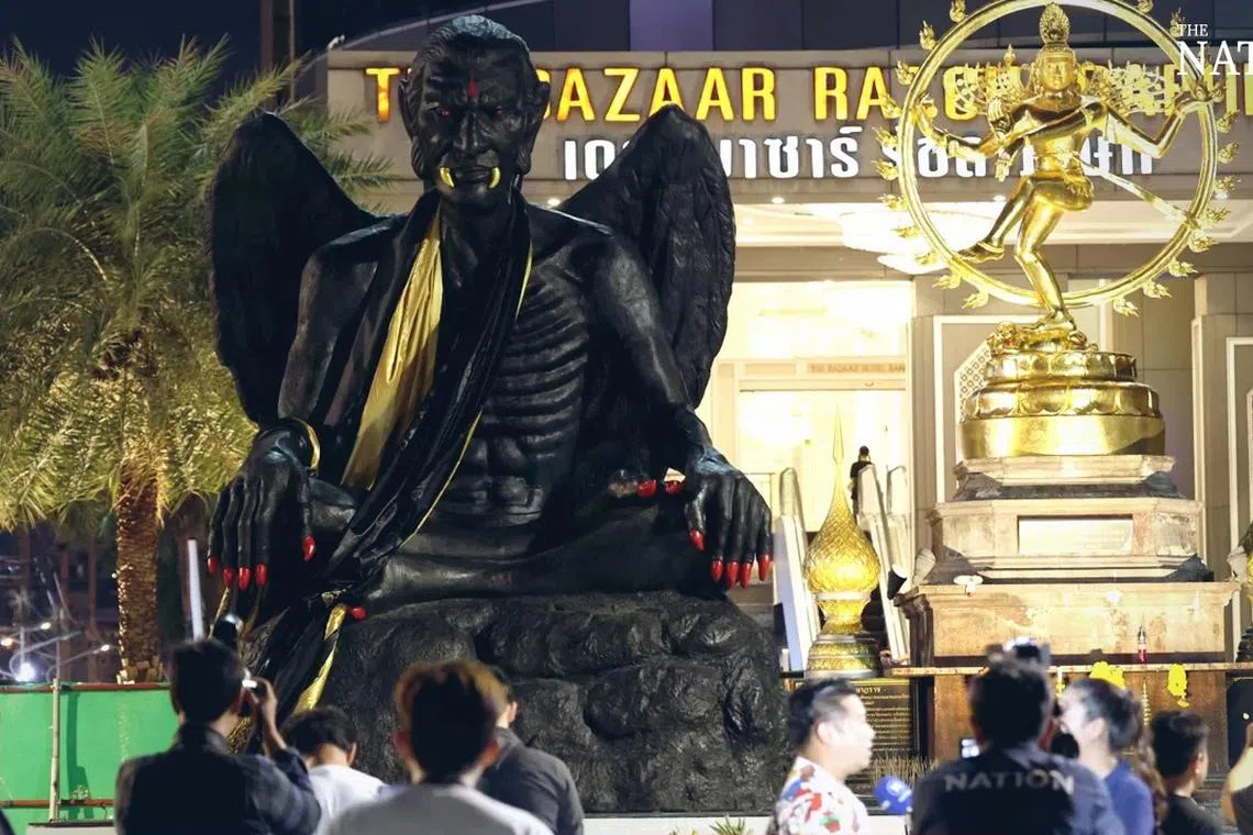 The statue of the winged demon was claimed to encourage demon worship while it worshippers were said to practice animal sacrifice.