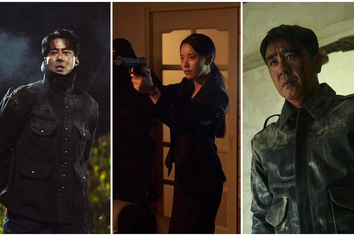 赵寅成（左起）、韩孝周和柳承龙饰演超能力者，为了躲避追杀，过着隐姓埋名的生活。