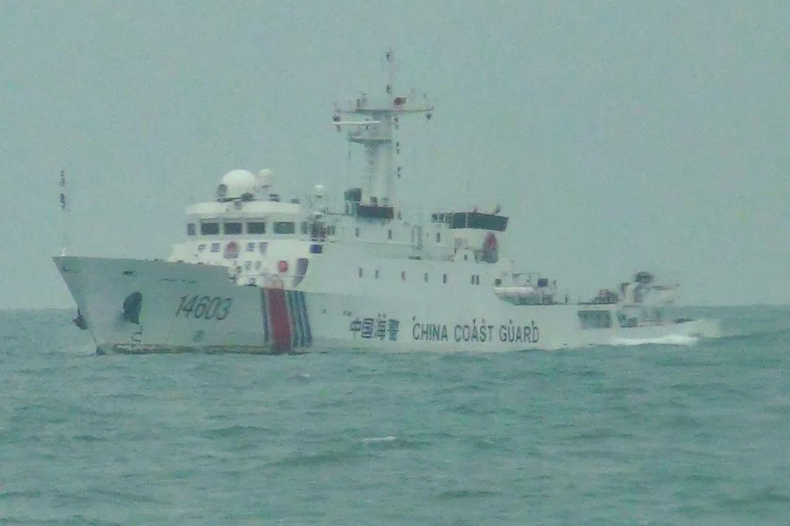 A Chinese Coast Guard ship sailing into the Kinmen waters around 3.30pm on May 6.