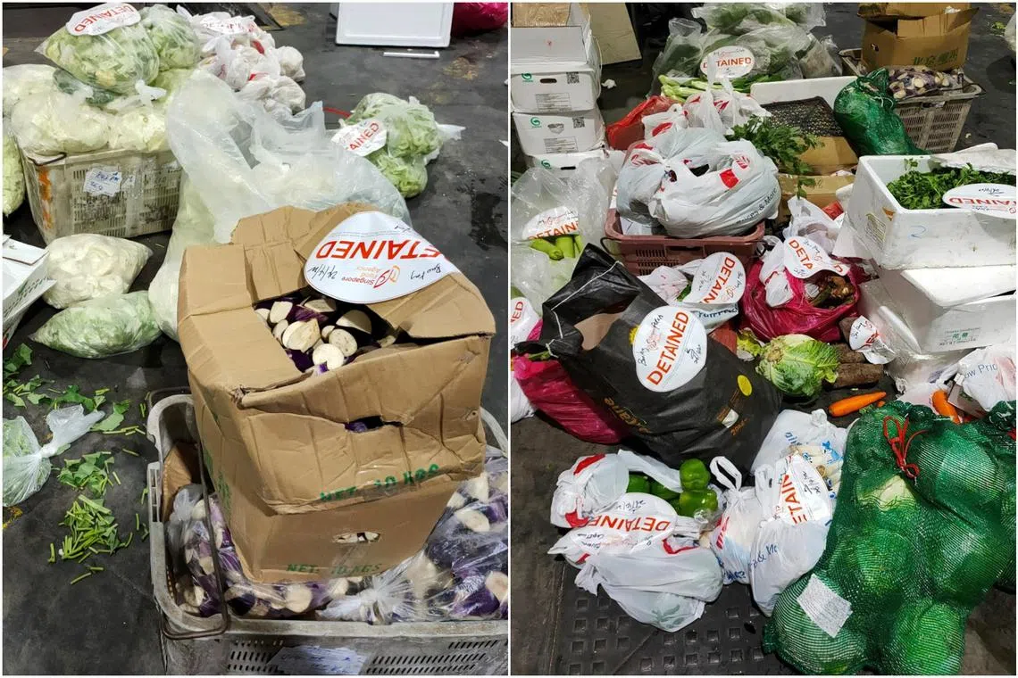 Sunrise Vegetable had illegally imported processed vegetables while Bao Kang Enterprise imported about 407kg of fresh vegetables.