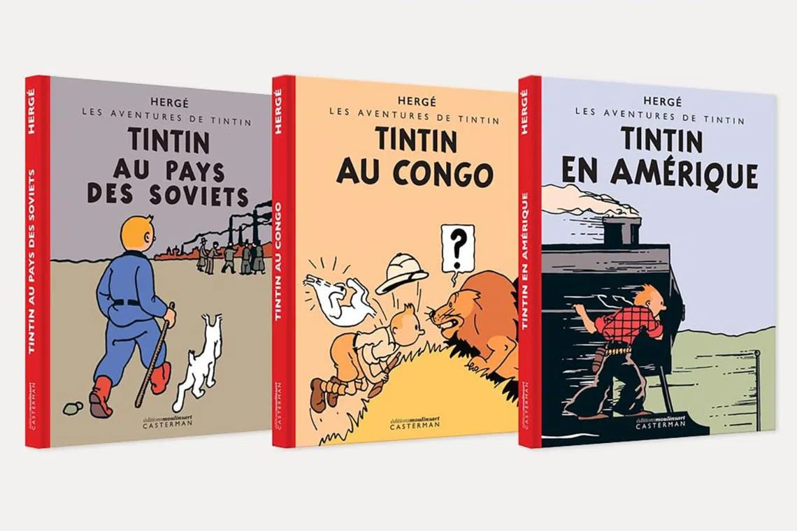 The new edition of Tintin In The Congo was launched in November together with two other books in the Tintin series.