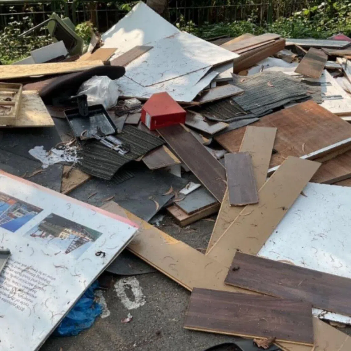 NEA's investigations showed that the waste was from reinstatement works carried out at a vacated office in Genting Lane in MacPherson.