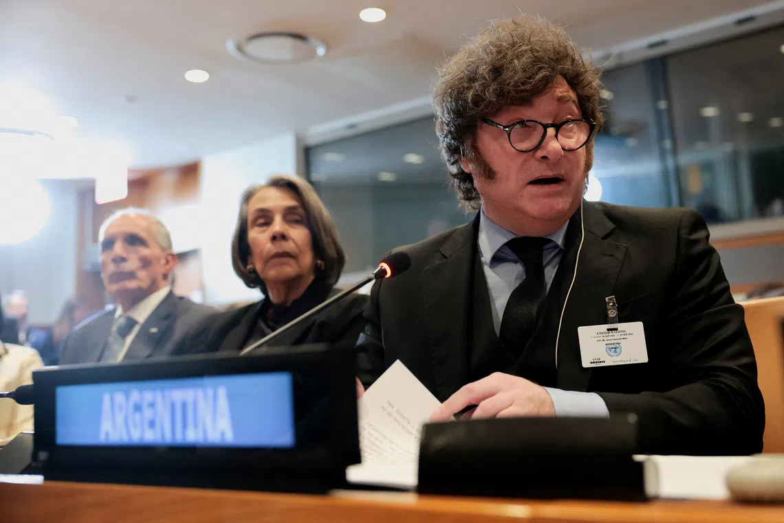 Argentina's Milei addresses UN as tensions rise over Falkland Islands