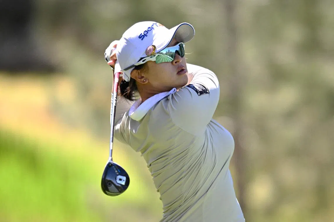 South Korea's Kim Sei-young on her way to a six-under 66 on the first day of the LPGA Match Play at Shadow Creek on April 3 in Las Vegas, Nevada.  