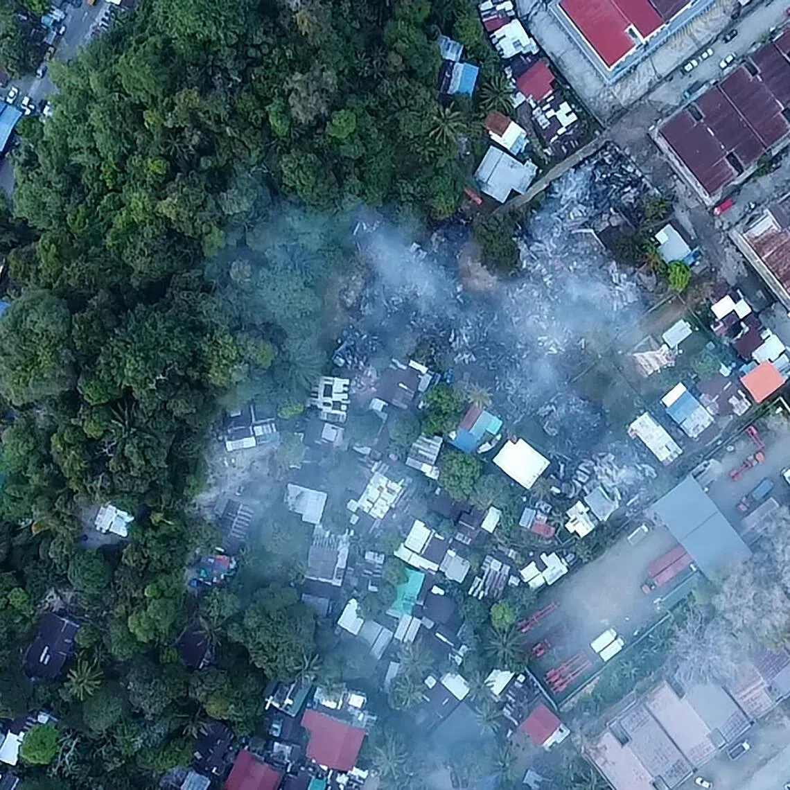 It's the second reported fire in less than two weeks in Sandakan district, in Sabah's north-east.