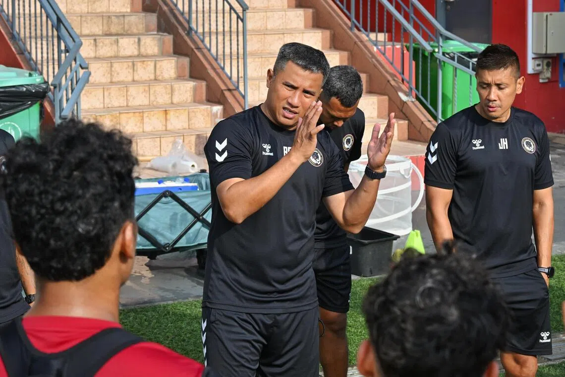 Shots of Alam Shah during training with Tanjong Pagar Utd for Kaki Bola Article.