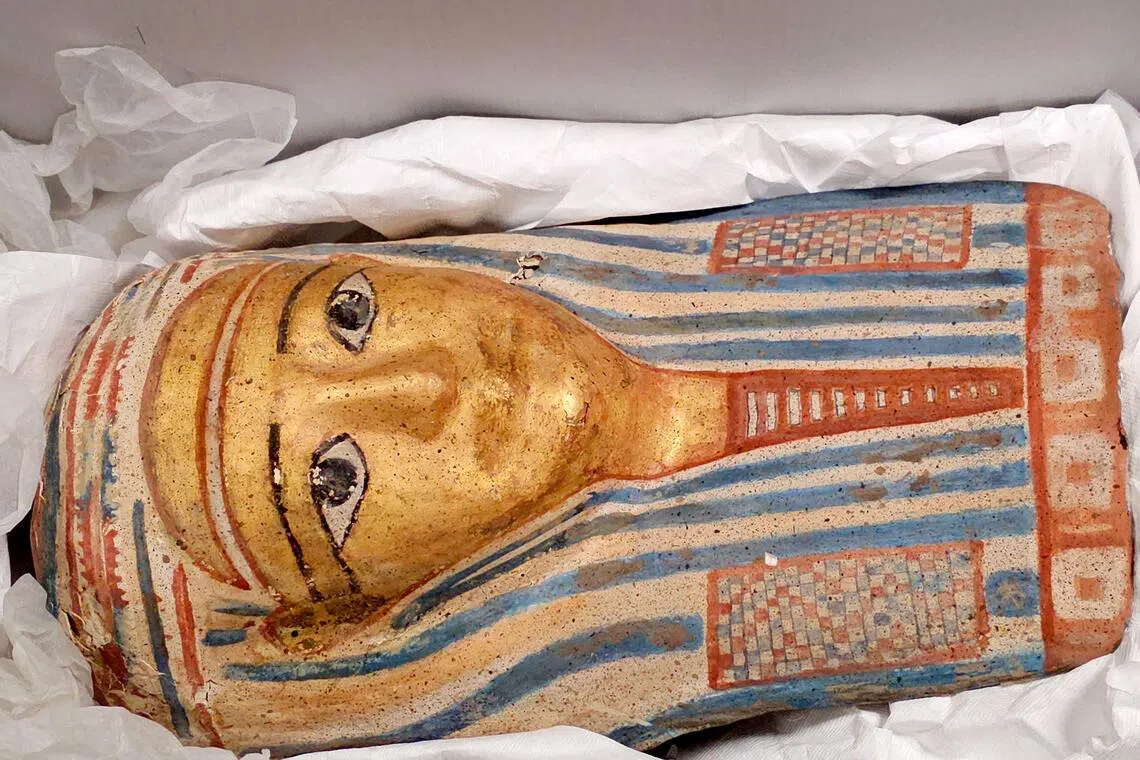 A prosecutor said the man stole a mummy mask, a collar, a piece of jewellery and the wooden cat while also causing “irreparable damage” to other items.