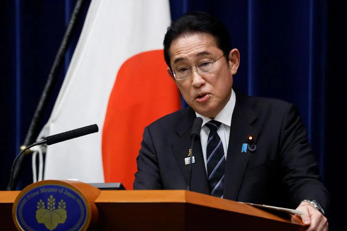 Fumio Kishida, Japan's prime minister, speaks during a news conference at the prime minister's official residence in Tokyo, Japan, November 2, 2023.  Kiyoshi Ota/Pool via REUTERS