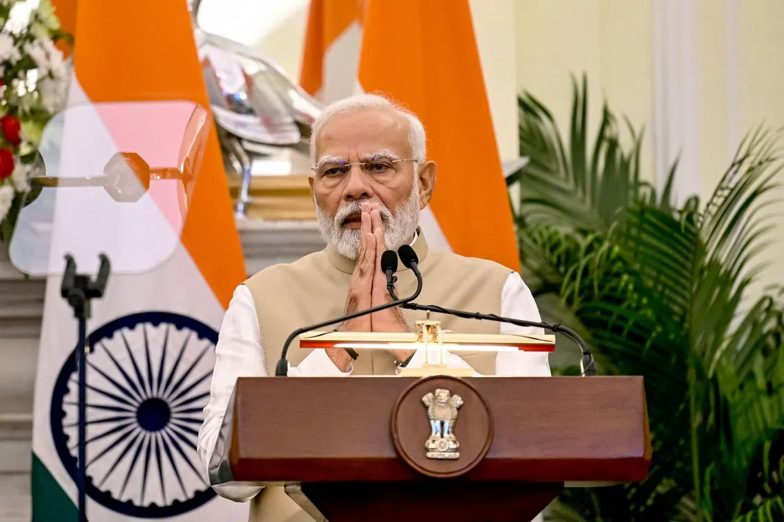 Prime Minister Narendra Modi’s Cabinet gave the go-ahead for the first two submarines of a new class of six the Indian Navy plans to make.