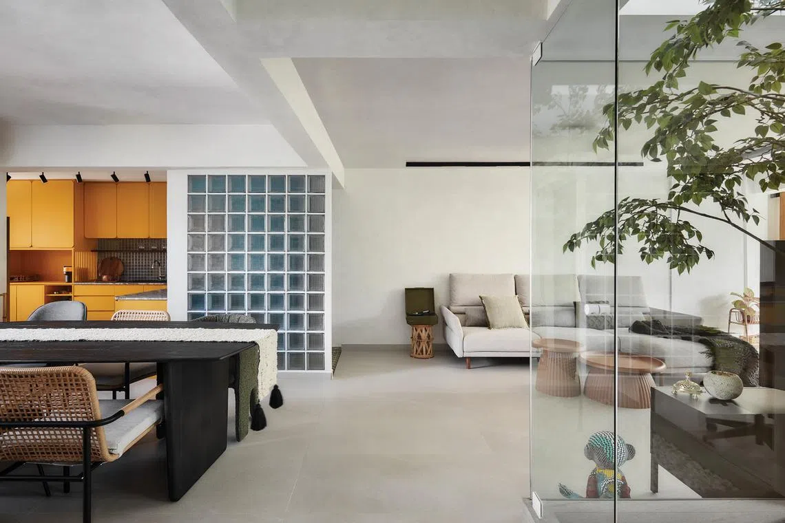 This 35-year-old, 1,367 sq ft five-room HDB flat is home to interior designer Verena Lim and her husband Renda Teen.