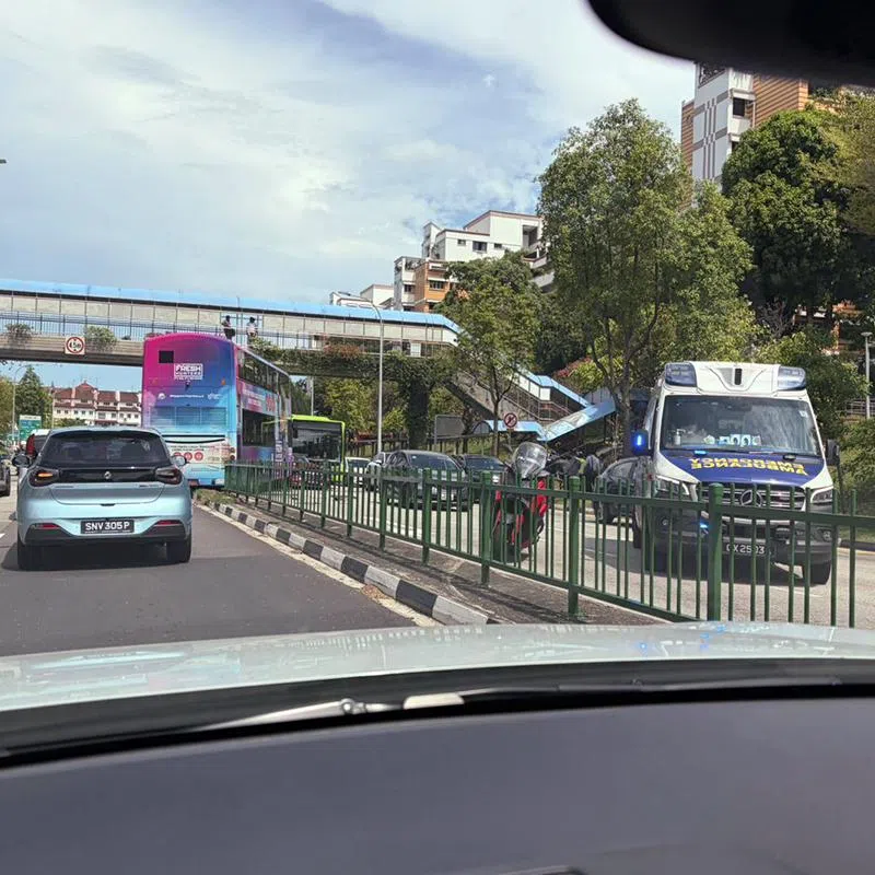 The impact sent the red car reeling backwards, crumpling its bonnet and causing it to collide with a green bus.