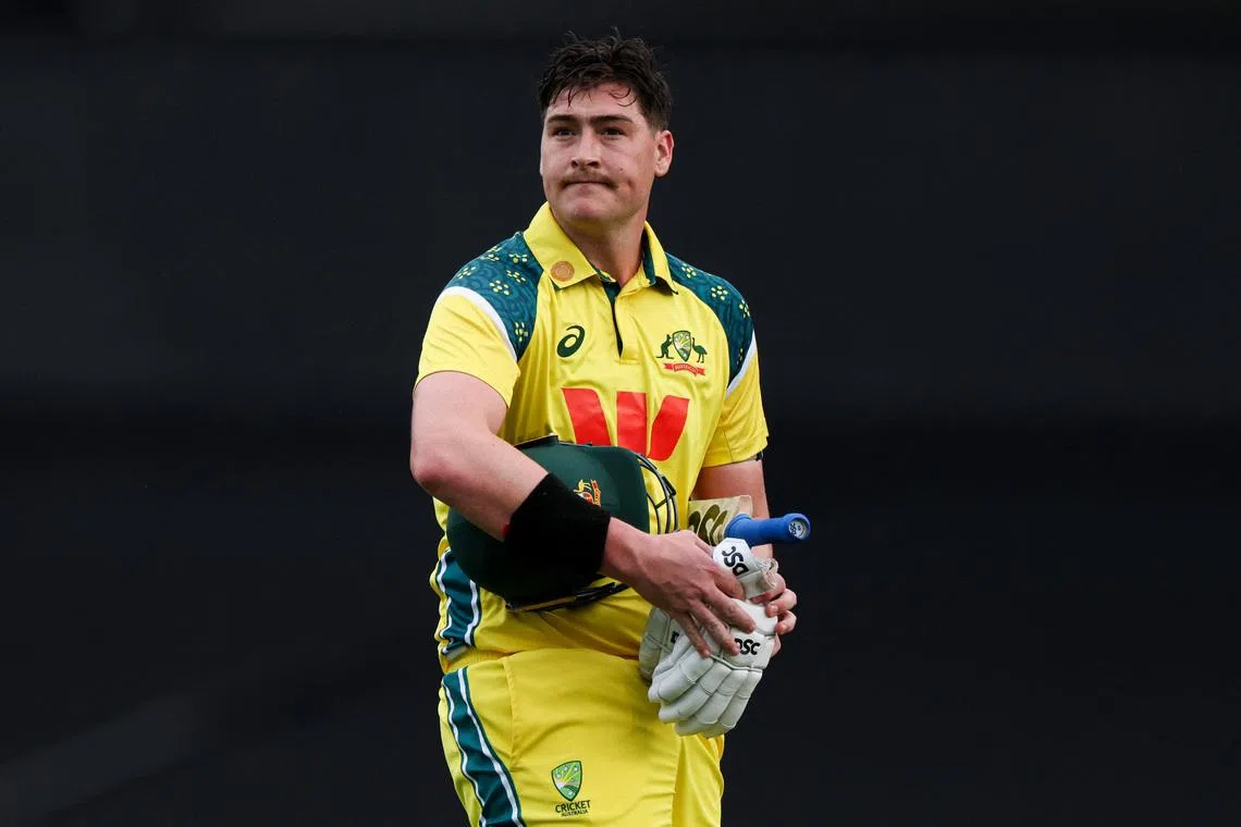 Cricket - One Day International - Australia v India - Sydney Cricket Ground, Sydney, Australia  - October 25, 2025 Australia's Matt Renshaw walks after losing his wicket REUTERS/Hollie Adams