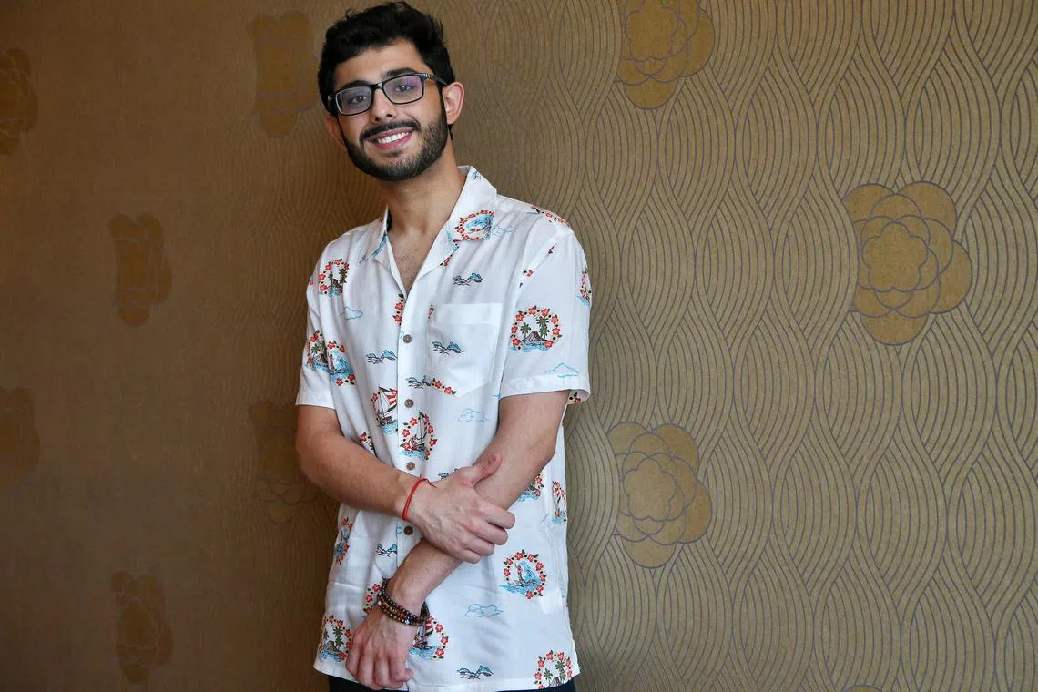 ST20221108_202275189513/Feline Lim/edcarry

Delhi-based YouTuber, streamer, gamer and rapper Carry Minati, a social media star from India with online following of 50 million, photographed at Marina Bay Sands Hotel in Singapore on 8 November 2022.