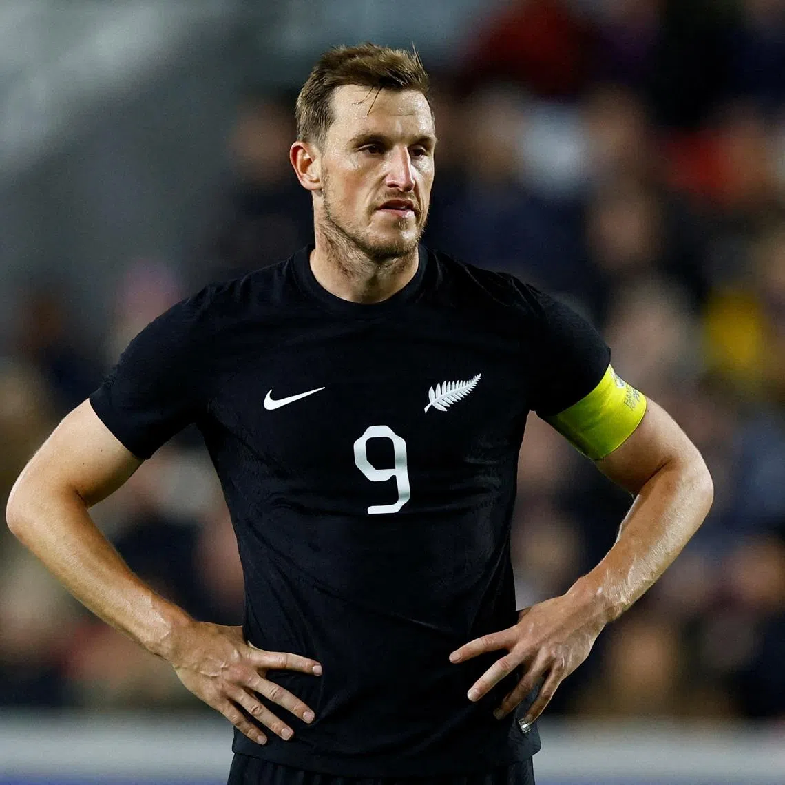 FILE PHOTO: Soccer Football - International Friendly - Australia v New Zealand - Brentford Community Stadium, London, Britain - October 17, 2023 New Zealand's Chris Wood Action Images via Reuters/Peter Cziborra/File Photo