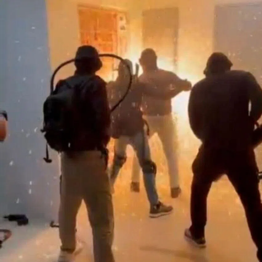 The police conducted simultaneous raids at multiple locations across the island on Jan 15.