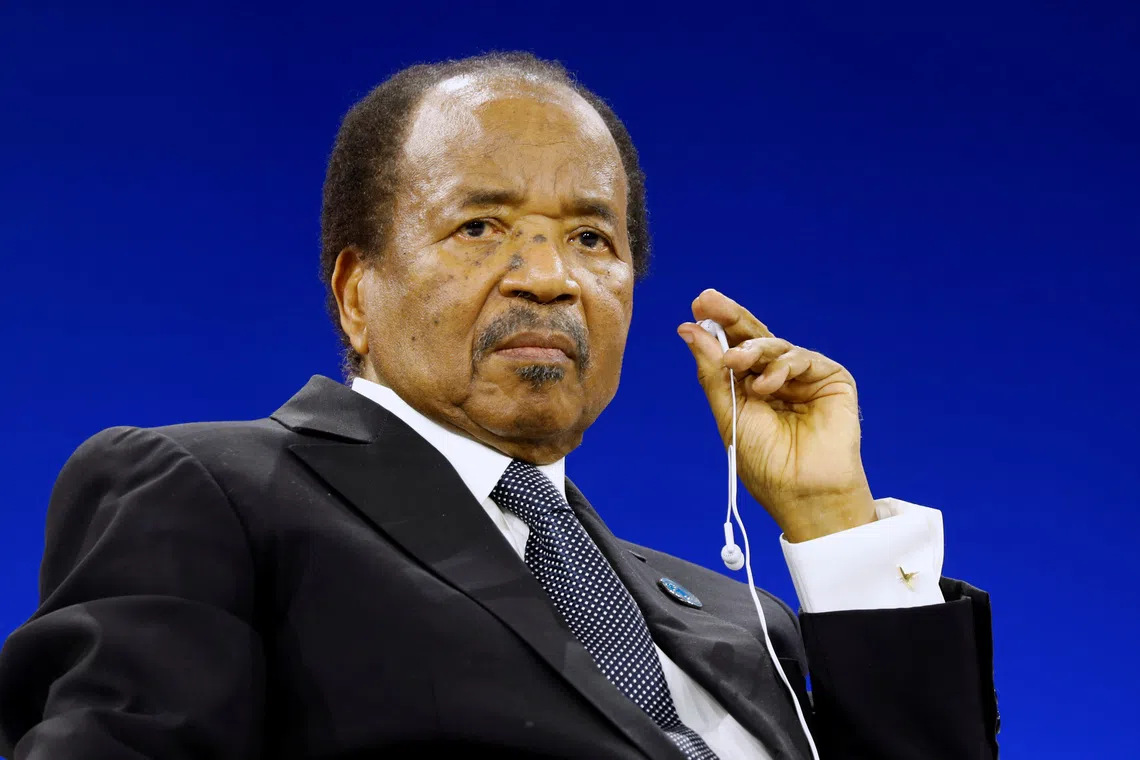 Cameroon President Paul Biya attends the Paris Peace Forum, France, November 12, 2019.   REUTERS/Charles Platiau