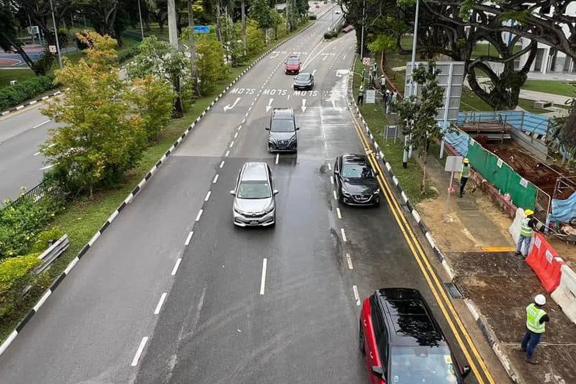 PUB said that the pipe had been fixed at 4.40pm and the leftmost lane of Still Road South, towards Eunos Link, re-opened to traffic.