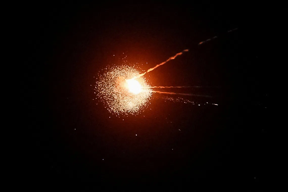 Ukrainian servicemen hit a Russian missile during a Russian missile strike, amid Russia's attack on Ukraine, in Kyiv, Ukraine, September 1, 2026. REUTERS/Gleb Garanich TPX IMAGES OF THE DAY