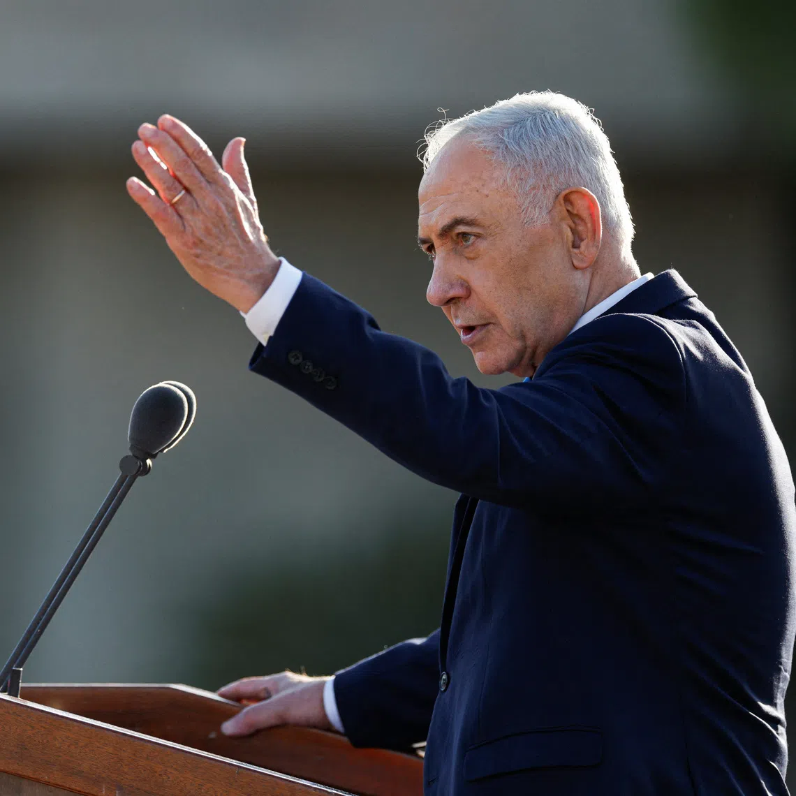 Israeli Prime Minister Benjamin Netanyahu declined to answer directly when he was asked if he would dismantle the Palestinian Authority.