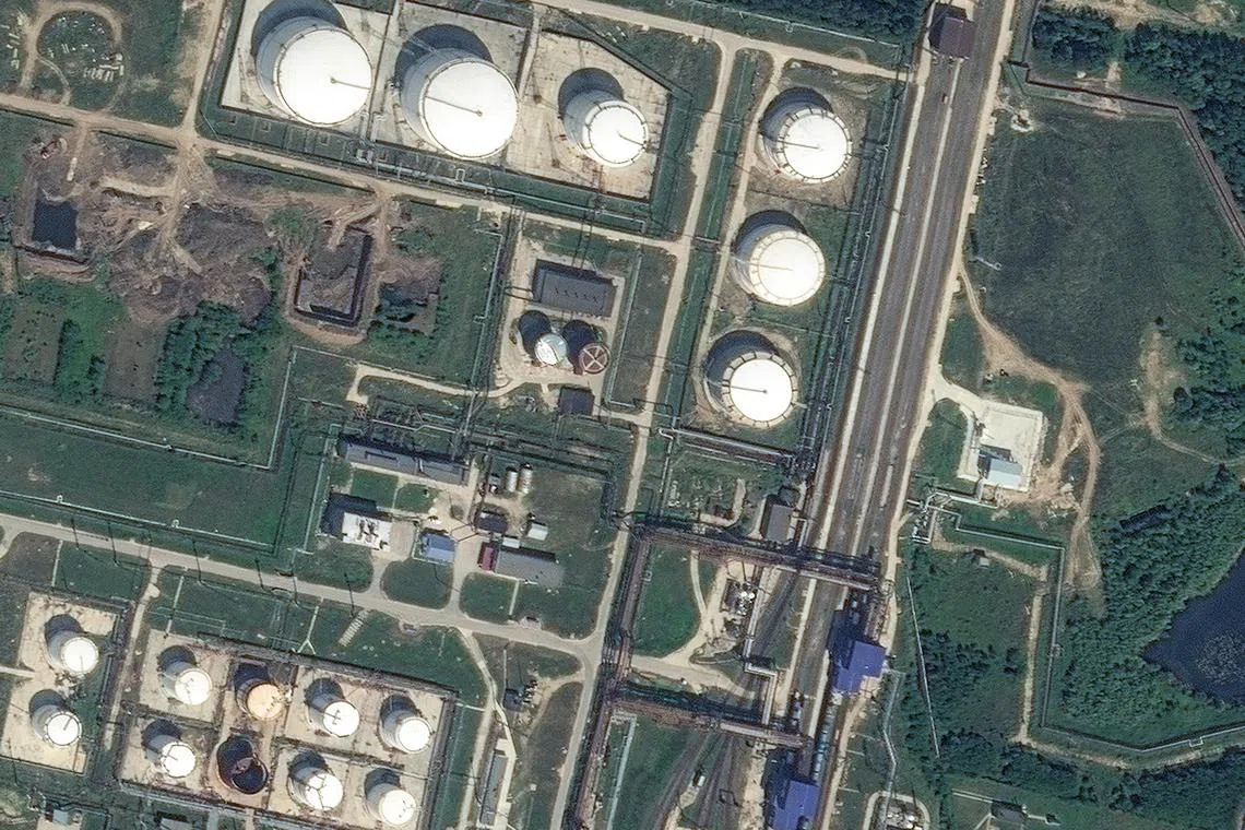 A Maxar Technologies image showing an overview of oil refinery in Ryazan, Russia.