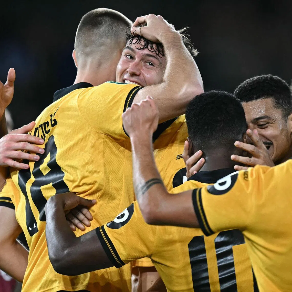 Wolverhampton Wanderers' Jorgen Strand Larsen (centre) came on in the 73rd minute and made an immediate impact, scoring twice in two minutes.