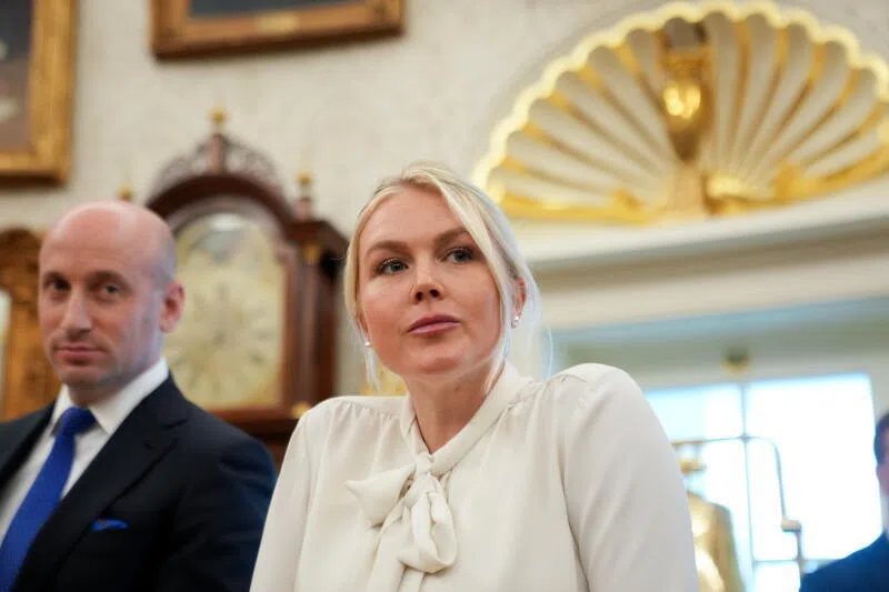 White House press secretary Karoline Leavitt (right) – the youngest person to be appointed to the role – will leave her role to spend more time with her family.