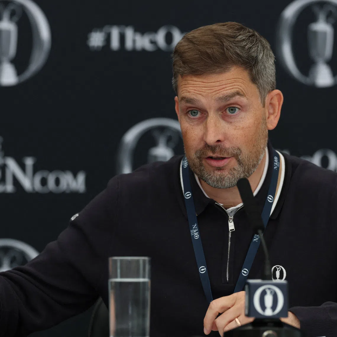 FILE PHOTO: Golf - The 153rd Open Championship - Royal Portrush Golf Club, Portrush, Northern Ireland, Britain - July 16, 2025 The R&A CEO Mark Darbon during a press conference REUTERS/Paul Childs/ File Photo