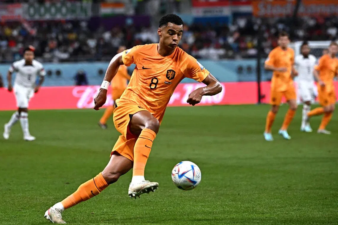 Netherlands forward Cody Gakpo, who scored three goals at the World Cup, will leave for England "imminently" to complete the transfer to Liverpool, said PSV Eindhoven.