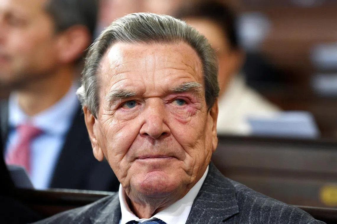 Russian President Vladimir Putin said former German chancellor Gerhard Schroeder (above) could represent Europe in talks with Moscow for new security arrangements.