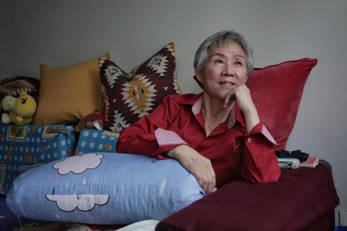 Profile of 67-year-old Mdm Sally Lim, who is diagnosed with breast cancer and had an operation done to remove her initial Stage 0 cancer in December last year, at home on Jan 30, 2024. However, her cancer has advanced to stage 1 and will be starting her chemo treatment during the CNY period.
