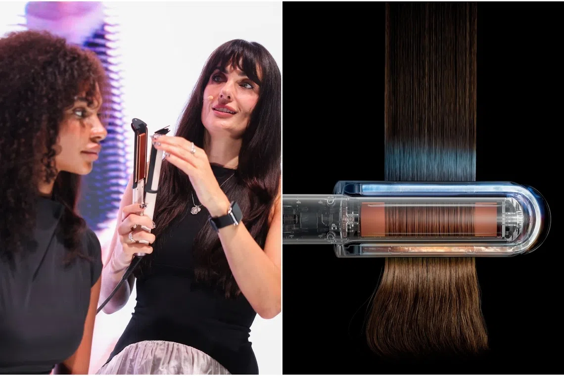 Dyson’s new Corral CoolShine straighteners have a removable cooling attachment with heat-extracting pipes.