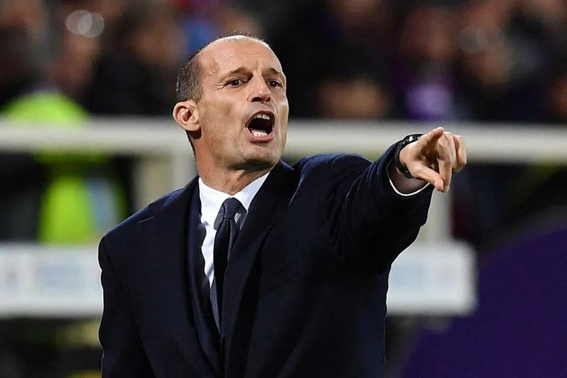 FILE PHOTO: Soccer Football - Serie A - Fiorentina v Juventus - Stadio Artemio Franchi, Florence, Italy - November 5, 2023 Juventus coach Massimiliano Allegri reacts REUTERS/Jennifer Lorenzini/File Photo
