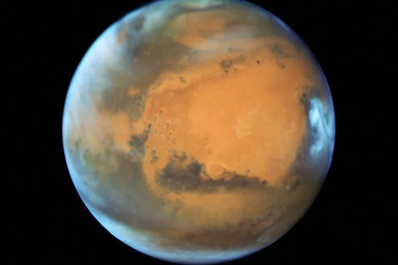 The planet Mars is shown in this NASA Hubble Space Telescope view taken May 12, 2016.