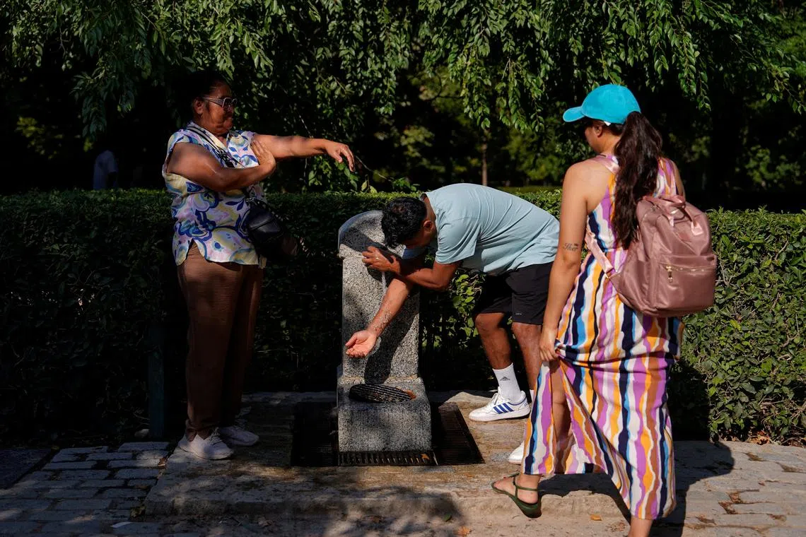 Many places in Spain are experiencing temperatures exceeding 40 deg C.