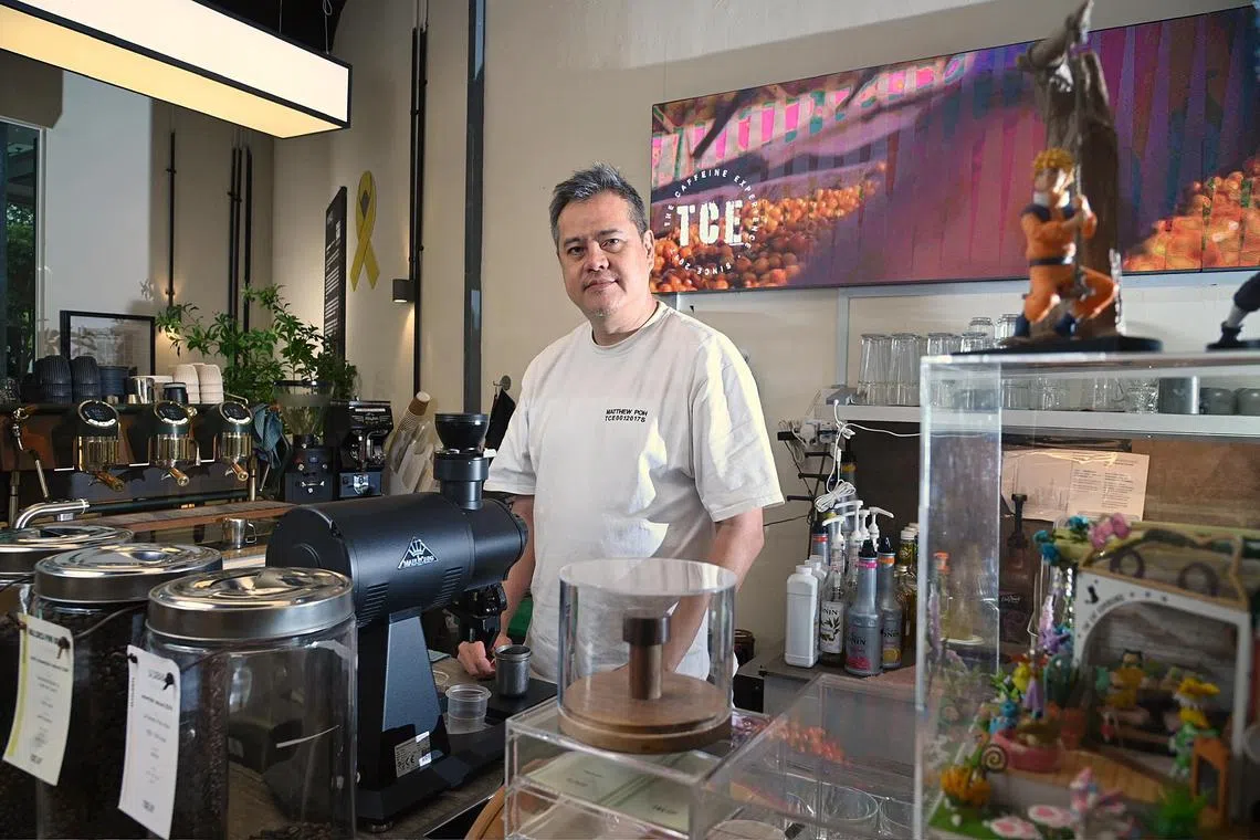 Mr Matthew Poh, 53, managing founder of The Caffeine Experience. 