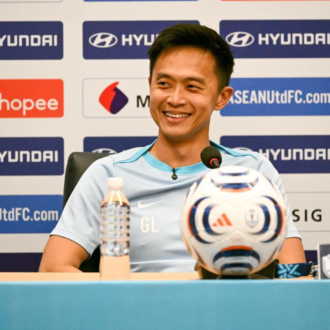 Head coach Gavin Lee during a pre-match press conference at the Morodok Techo National Stadium on July 23.