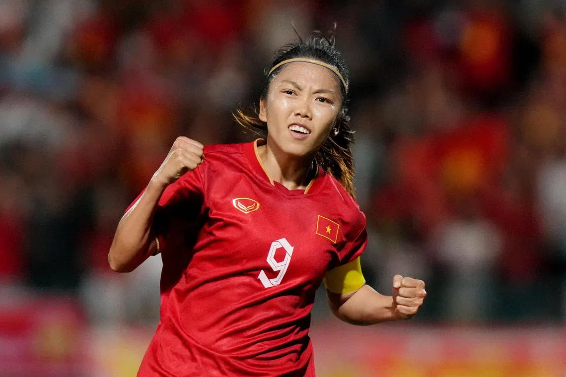 Southeast Asian Games - Women's Football - Final - Vietnam v Myanmar - National Olympic Stadium, Phnom Penh, Cambodia - May 15, 2023
Vietnam's Nhu Huynh celebrates after scoring their first goal REUTERS/Cindy Liu
