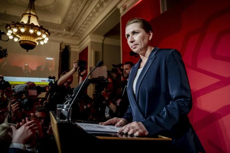 Denmark’s Prime Minister Mette Frederiksen (right) and her Social Democrats are hoping to secure a third term in office.