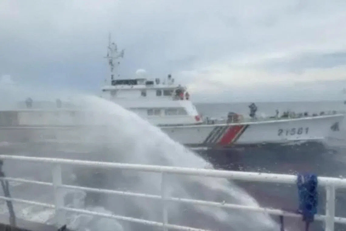 China Patrols Scarborough Shoal, Uses Water Cannon on Vessels