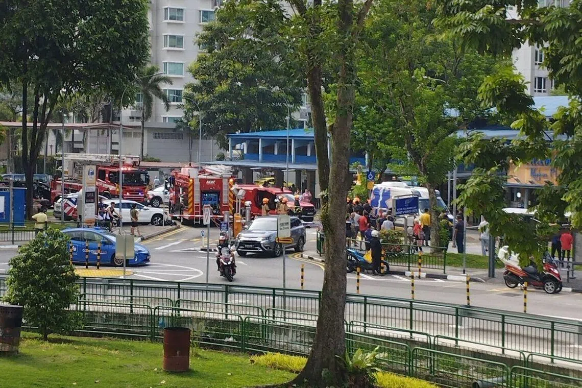 The fire was put out by about 4.40pm, according to photos circulating online.