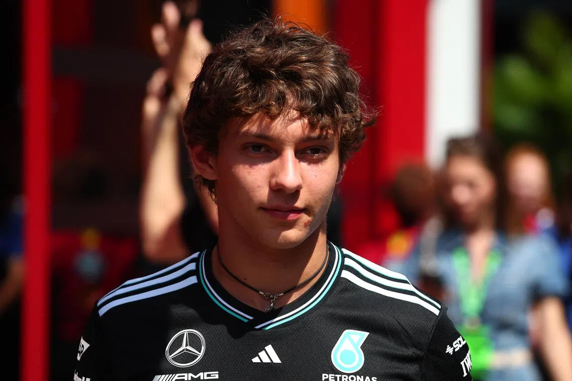 Formula One F1 - Emilia Romagna Grand Prix - Autodromo Enzo e Dino Ferrari, Imola, Italy - May 15, 2025 Mercedes' Andrea Kimi Antonelli ahead of the Emilia Romagna Grand Prix REUTERS/Florion Goga