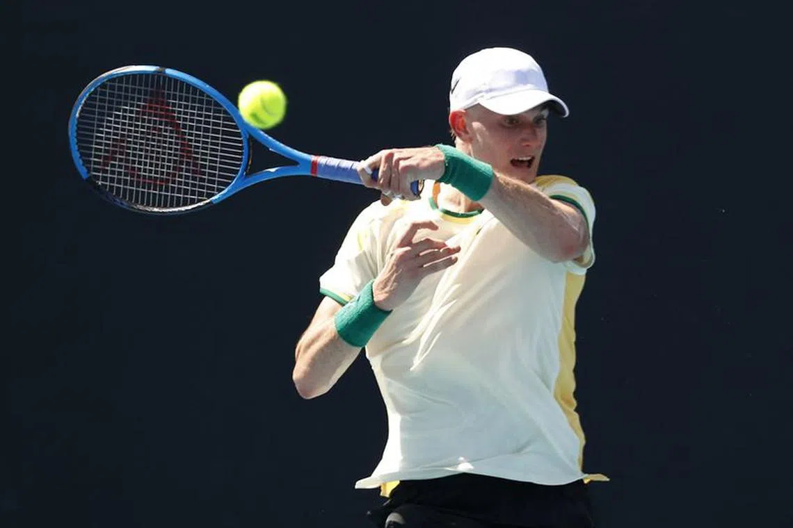 Tennis - Australian Open - Melbourne Park, Melbourne, Australia - January 16, 2024 Britain's Jack Draper in action during his first round match against Marcos Giron of the U.S. REUTERS/Ciro De Luca