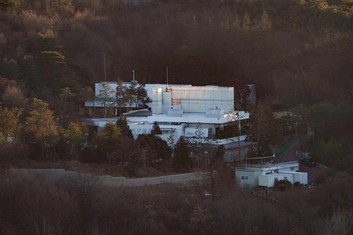 The official residence of President Yoon Suk Yeol in Seoul on the morning of Jan 3.