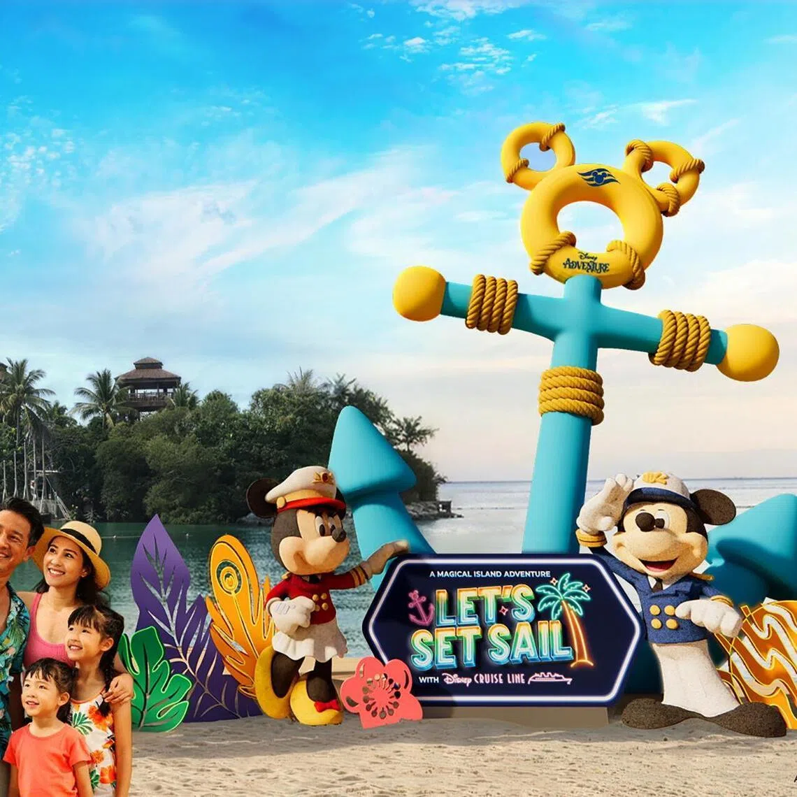From June 24 to Sept 20, Disney Cruise Line will take over parts of Sentosa in a three-month campaign.
