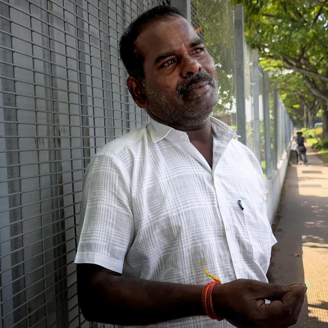Kandha Samy Ragupathy at a foreign worker dormitory in Tuas on June 26. The Indian national is among 400 workers affected by by months of unpaid wages.