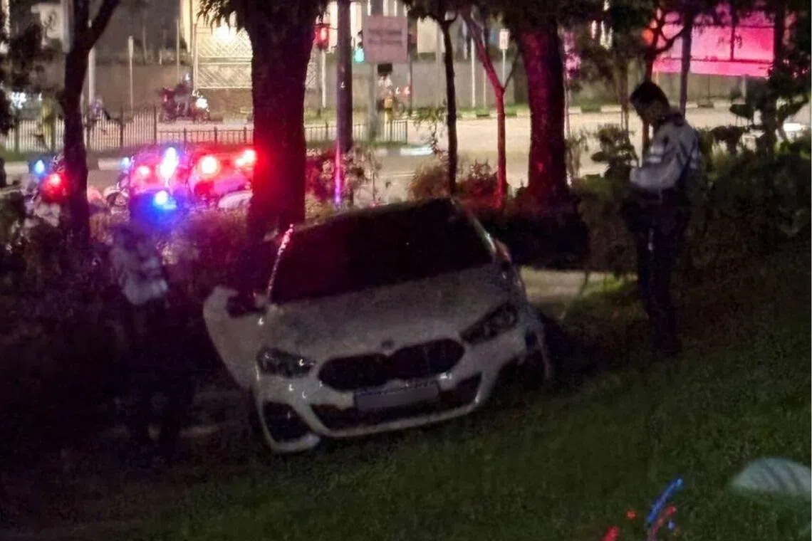 The police believed the car had “self-skidded” and the car driver had left the scene before they arrived.